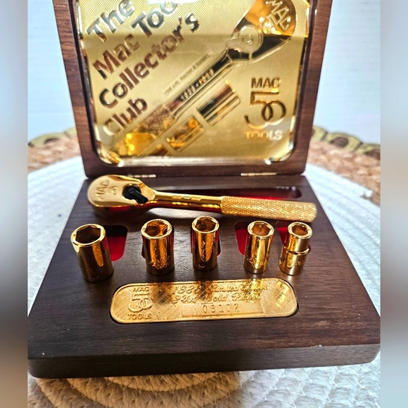 1988 Limited Edition MAC 50 Tools 24K Gold Plated 6pc Ratchet Socket Set - Picture 6 of 16